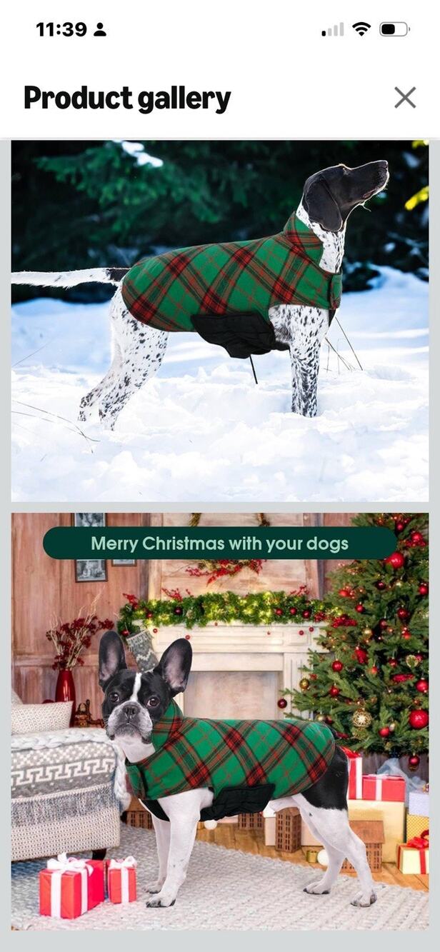 Kuoser Waterproof Dog Coat, Reversible Dog Jacket for L Dogs, Adjustable